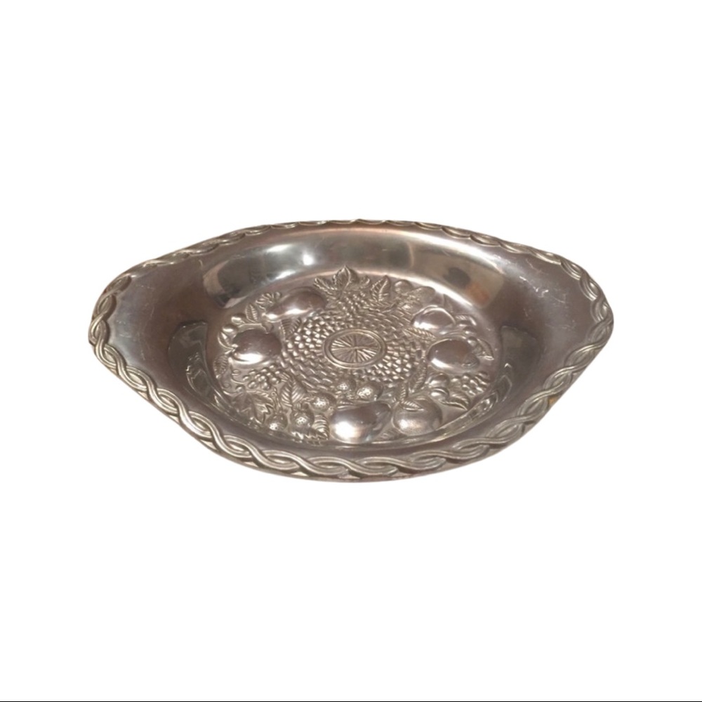 Gorham Embossed Pewter Fruit Tray